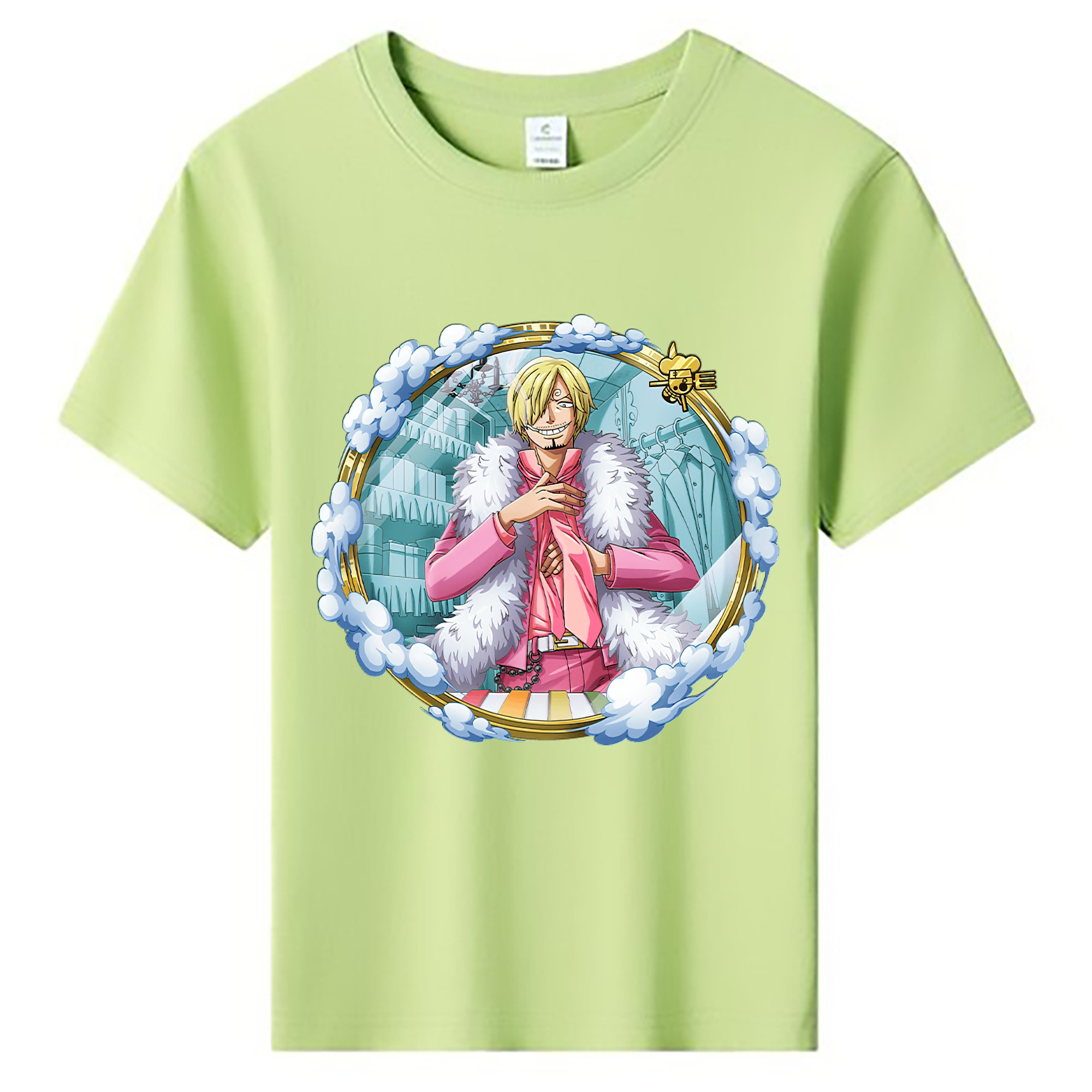 （画像用） ワンピース サンジ ONE PIECE Sanji 綿100％キッズTシャツ（フロントプリント）